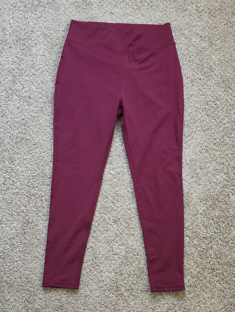POP Fit High-Waist Burgundy Leggings
